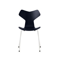 Grand Prix™ | Chair | 3130 | Midnight blue coloured ash | White base | Chairs | Fritz Hansen