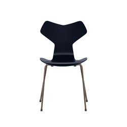 Grand Prix™ | Chair | 3130 | Midnight blue lacquered | Brown bronze base | Chairs | Fritz Hansen