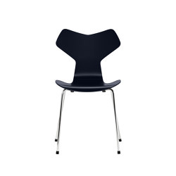 Grand Prix™ | Chair | 3130 | Midnight blue lacquered | Chrome base | Chaises | Fritz Hansen