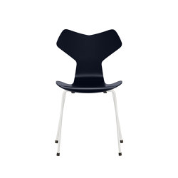 Grand Prix™ | Chair | 3130 | Midnight blue lacquered | White base | Sillas | Fritz Hansen