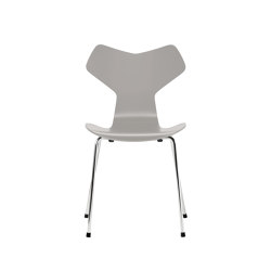 Grand Prix™ | Chair | 3130 | Nine grey lacquered | Chrome base | Sedie | Fritz Hansen