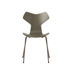 Grand Prix™ | Chair | 3130 | Olive green coloured ash | Brown bronze base | Chairs | Fritz Hansen