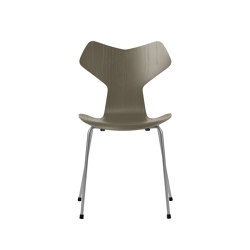 Grand Prix™ | Chair | 3130 | Olive green coloured ash | Silver grey base | Stühle | Fritz Hansen