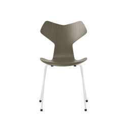 Grand Prix™ | Chair | 3130 | Olive green coloured ash | White base | Chaises | Fritz Hansen