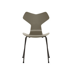 Grand Prix™ | Chair | 3130 | Olive green lacquered | Black base | Chaises | Fritz Hansen