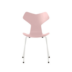 Grand Prix™ | Chair | 3130 | Pale rose coloured ash | White base | Chaises | Fritz Hansen