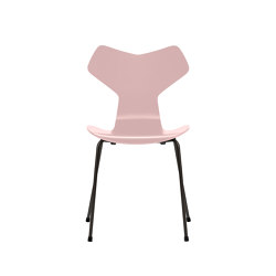 Grand Prix™ | Chair | 3130 | Pale rose lacquered | Black base | Stühle | Fritz Hansen