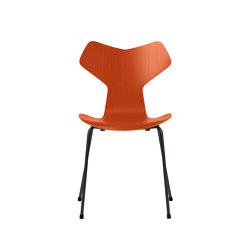 Grand Prix™ | Chair | 3130 | Paradise orange coloured ash | Black base | Chaises | Fritz Hansen