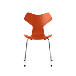Grand Prix™ | Chair | 3130 | Paradise orange coloured ash | Chrome base | Sillas | Fritz Hansen