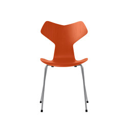 Grand Prix™ | Chair | 3130 | Paradise orange coloured ash | Silver grey base | Chairs | Fritz Hansen