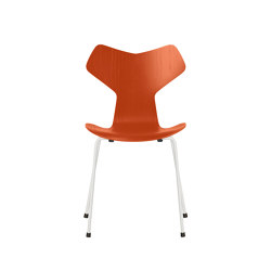 Grand Prix™ | Chair | 3130 | Paradise orange coloured ash | White base | Chairs | Fritz Hansen