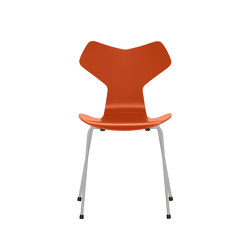 Grand Prix™ | Chair | 3130 | Paradise orange lacquered | Nine grey base | Sedie | Fritz Hansen