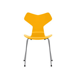 Grand Prix™ | Chair | 3130 | True yellow lacquered | Silver grey base | Sedie | Fritz Hansen