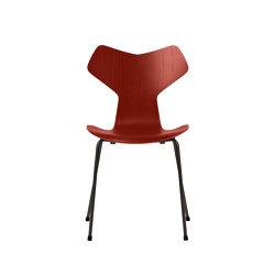 Grand Prix™ | Chair | 3130 | Venetian red coloured ash | Black base | Stühle | Fritz Hansen
