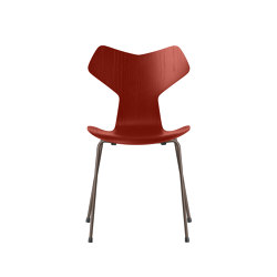 Grand Prix™ | Chair | 3130 | Venetian red coloured ash | Brown bronze base | Sillas | Fritz Hansen