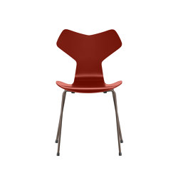 Grand Prix™ | Chair | 3130 | Venetian red lacquered | Brown bronze base | Chairs | Fritz Hansen