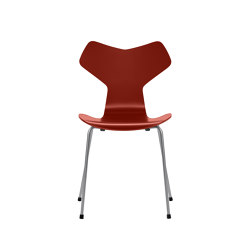 Grand Prix™ | Chair | 3130 | Venetian red lacquered | Silver grey base | Sillas | Fritz Hansen