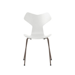 Grand Prix™ | Chair | 3130 | White coloured ash | Brown bronze base | Sedie | Fritz Hansen