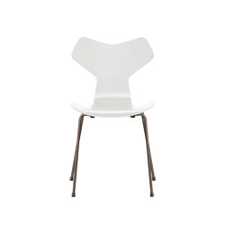 Grand Prix™ | Chair | 3130 | White lacquered | Brown bronze base | Sedie | Fritz Hansen