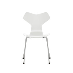 Grand Prix™ | Chair | 3130 | White lacquered | Nine grey base | Chaises | Fritz Hansen