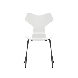 Grand Prix™ | Chair | 3130 | White lacquered | Warm graphite base | Stühle | Fritz Hansen