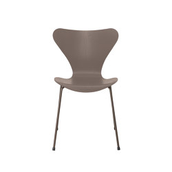Series 7™ | Chair | 3107 | Deep Clay coloured ash | Brown bronze base | Chaises | Fritz Hansen