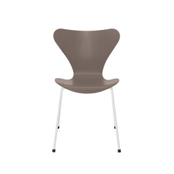 Series 7™ | Chair | 3107 | Deep Clay coloured ash | White base | Stühle | Fritz Hansen