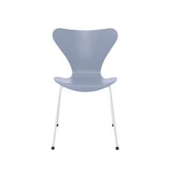 Series 7™ | Chair | 3107 | Lavender blue coloured ash | White base | Stühle | Fritz Hansen