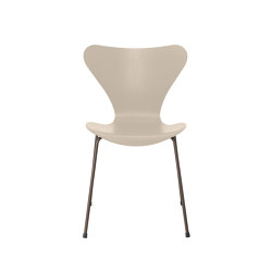 Series 7™ | Chair | 3107 | Light beige coloured ash | Brown bronze base | Chairs | Fritz Hansen