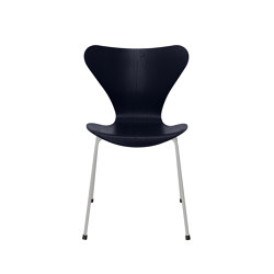 Series 7™ | Chair | 3107 | Midnight blue coloured ash | Nine grey base | Chairs | Fritz Hansen