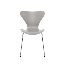 Series 7™ | Chair | 3107 | Nine grey coloured ash | Chrome base | Chaises | Fritz Hansen