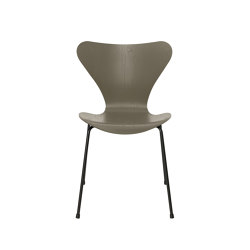 Series 7™ | Chair | 3107 | Olive Green coloured ash | Black base | Stühle | Fritz Hansen