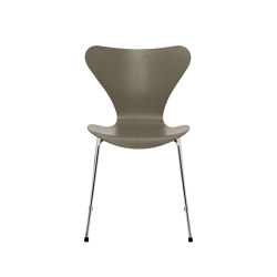 Series 7™ | Chair | 3107 | Olive Green coloured ash | Chrome base | Chairs | Fritz Hansen