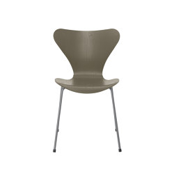 Series 7™ | Chair | 3107 | Olive Green coloured ash | Silver grey base | Sillas | Fritz Hansen