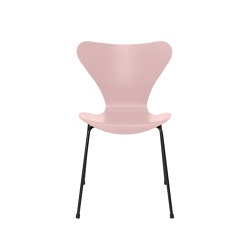 Series 7™ | Chair | 3107 | Pale rose coloured ash | Black base | Sedie | Fritz Hansen