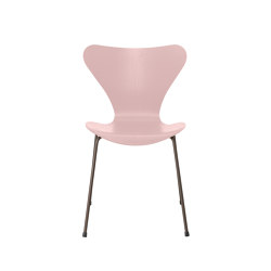 Series 7™ | Chair | 3107 | Pale rose coloured ash | Brown bronze base
