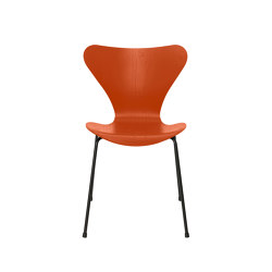 Series 7™ | Chair | 3107 | Paradise orange coloured ash | Black base | Chairs | Fritz Hansen
