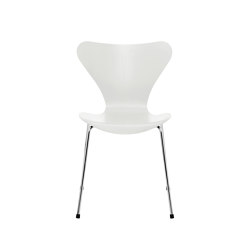 Series 7™ | Chair | 3107 | White coloured ash | Chrome base | Sedie | Fritz Hansen