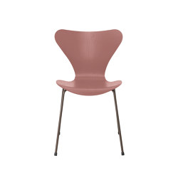 Series 7™ | Chair | 3107 | Wild rose coloured ash | Brown bronze base | Chaises | Fritz Hansen