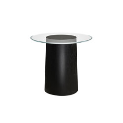 Stub™ | Side table | MS11 | Glass table top | Black coloured oak base | Side tables | Fritz Hansen