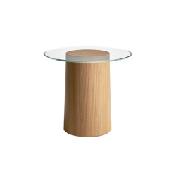 Stub™ | Side table | MS11 | Glass table top | Lacquered oak base | Tavolini alti | Fritz Hansen