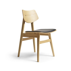 1960 Wood Chair Seat offset upholstery, Natural Oak | Chairs | Rex Kralj