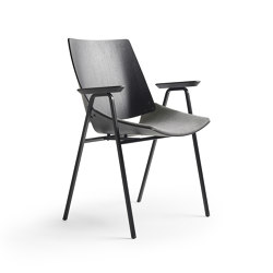 Shell Armchair Seat upholstery, Black Oak | Chairs | Rex Kralj