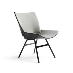 Shell Lounge Chair Seat and back upholstery, Black Oak | without armrests | Rex Kralj