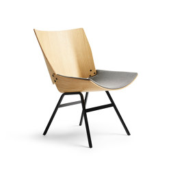 Shell Lounge Chair Seat upholstery, Natural Oak | Poltrone | Rex Kralj