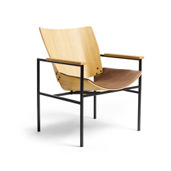 Shell Lounge Square Seat Upholstery, Natural Oak | Sessel | Rex Kralj