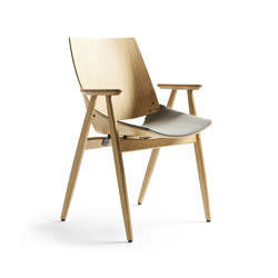 Shell Wood Armchair Seat upholstery, Natural Oak | Sedie | Rex Kralj