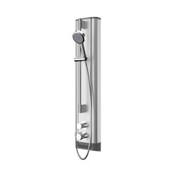 F5S Therm stainless steel shower panel with hand shower fitting | Rubinetteria doccia | KWC Professional