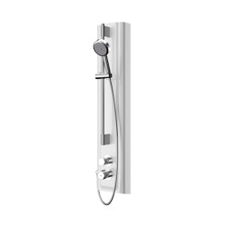 F5S Therm shower panel made of MIRANIT with hand shower fitting | Robinetterie de douche | KWC Professional