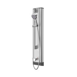 F5S-Mix stainless steel shower panel with hand shower fitting | Robinetterie de douche | KWC Professional